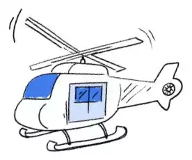 Evacuation médicale d'urgence en hélicoptère